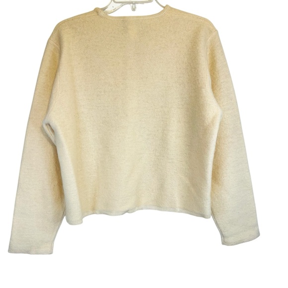 Vintage Pendleton Cardigan Womens Large Cream Wool Blend Embroidered - Picture 2 of 14